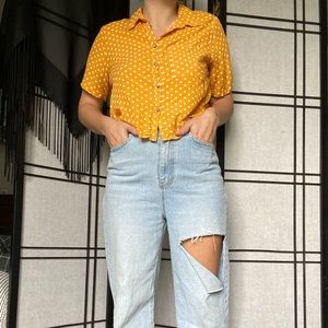 Love Notes polka dot crop top